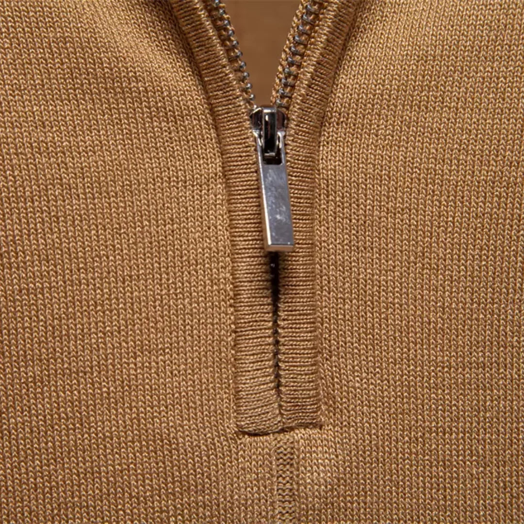 Mens Short Zip Polo Classic Collar