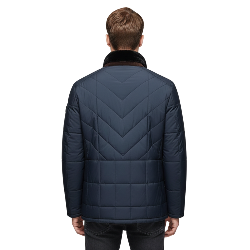 Mens Quilted Stand Collar Jacket