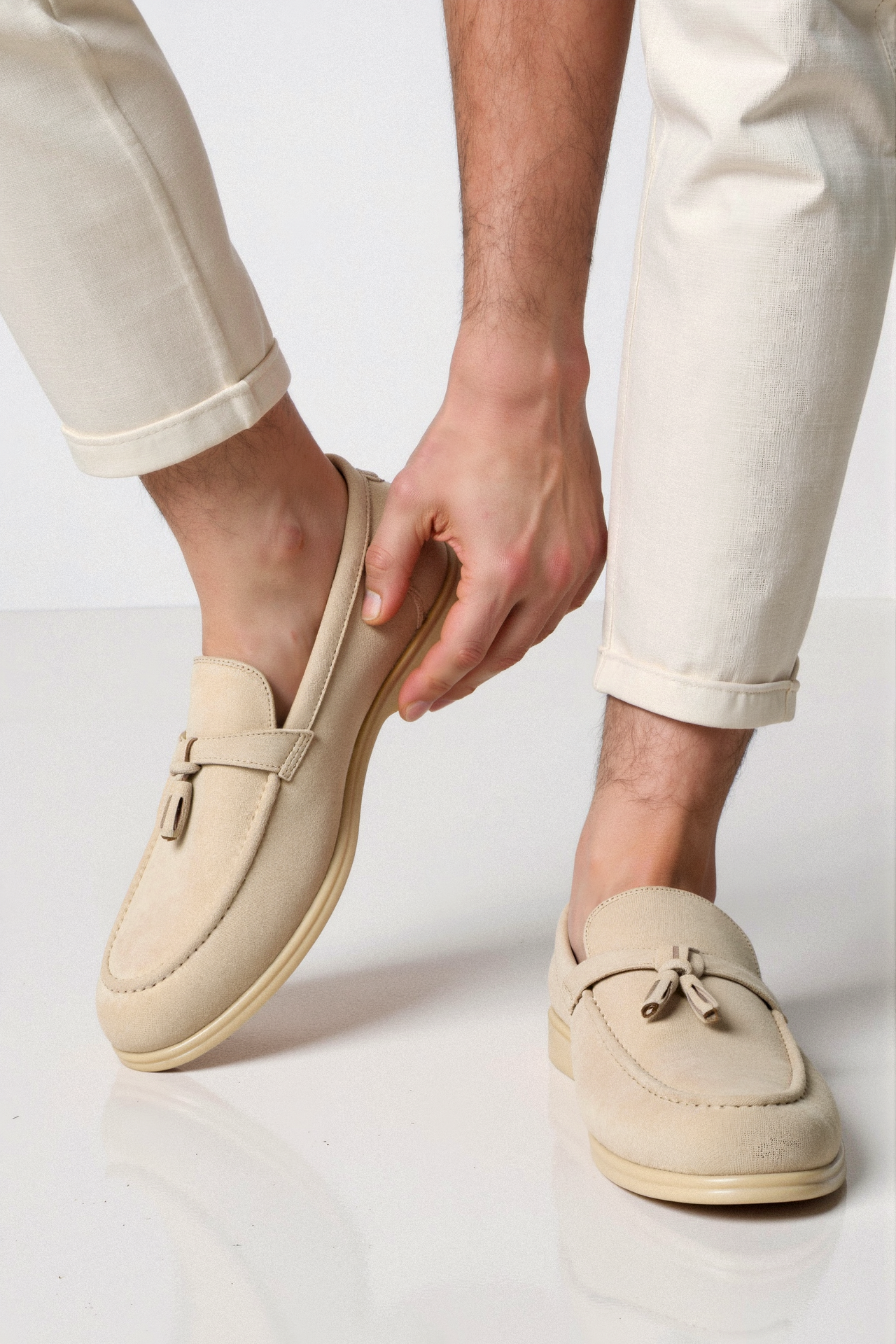Mens Tassel Loafer Slip On Two Color