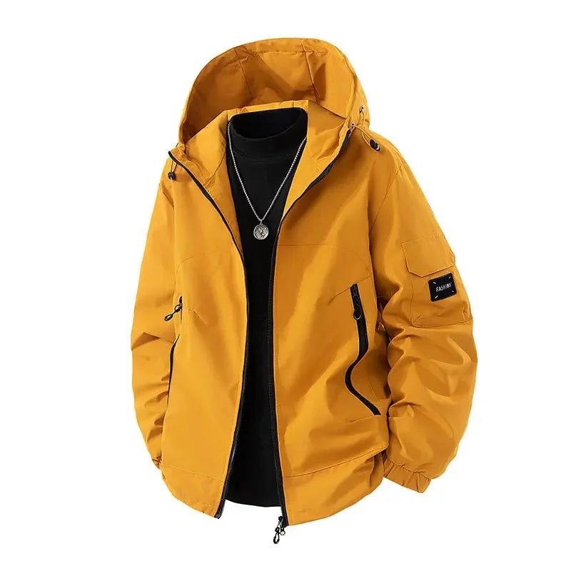 Men's Ski Jacket Hooded Relaxed Fit Winter Outerwear