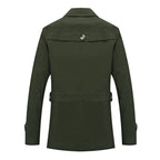 Men's Long Trench Coat Formal Classic Autumn Outerwear