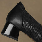 Comfort Heels Low Square Heel Cushioned Buckle