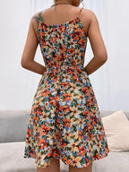 Floral Summer Dress Halter A-Line