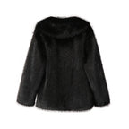 Faux Fur Winter Coat Plush Soft Warm Look Cosy