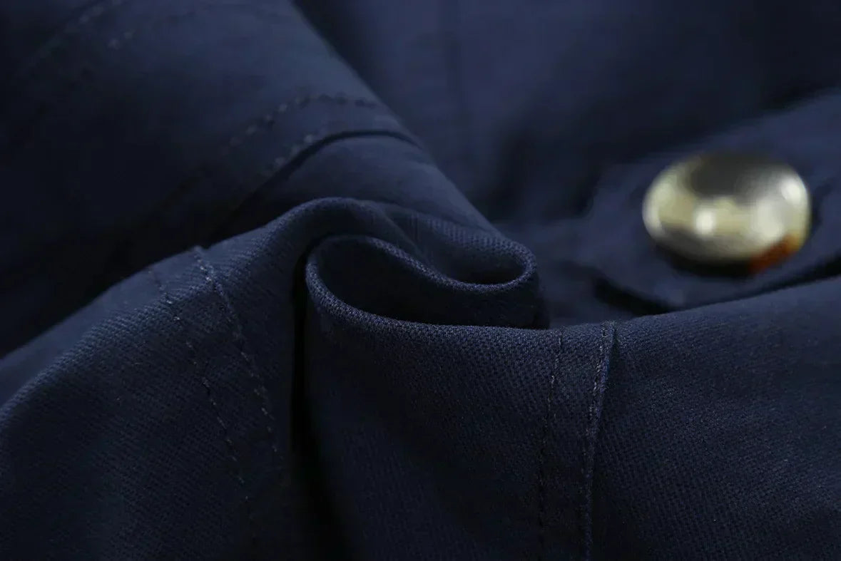 Men's Long Trench Coat Formal Classic Autumn Outerwear