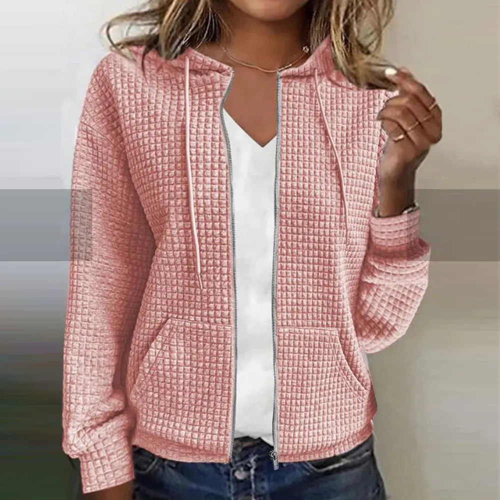 Women's Checked Jacket Water Repellent Casual Versatile Fall