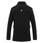 Men's Long Trench Coat Formal Classic Autumn Outerwear
