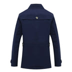 Men's Long Trench Coat Formal Classic Autumn Outerwear