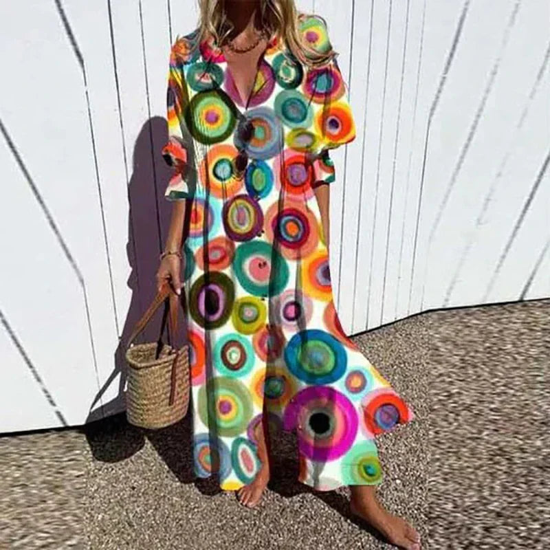 Boho Maxi Dress Lace Flowy