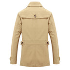 Men's Long Trench Coat Formal Classic Autumn Outerwear