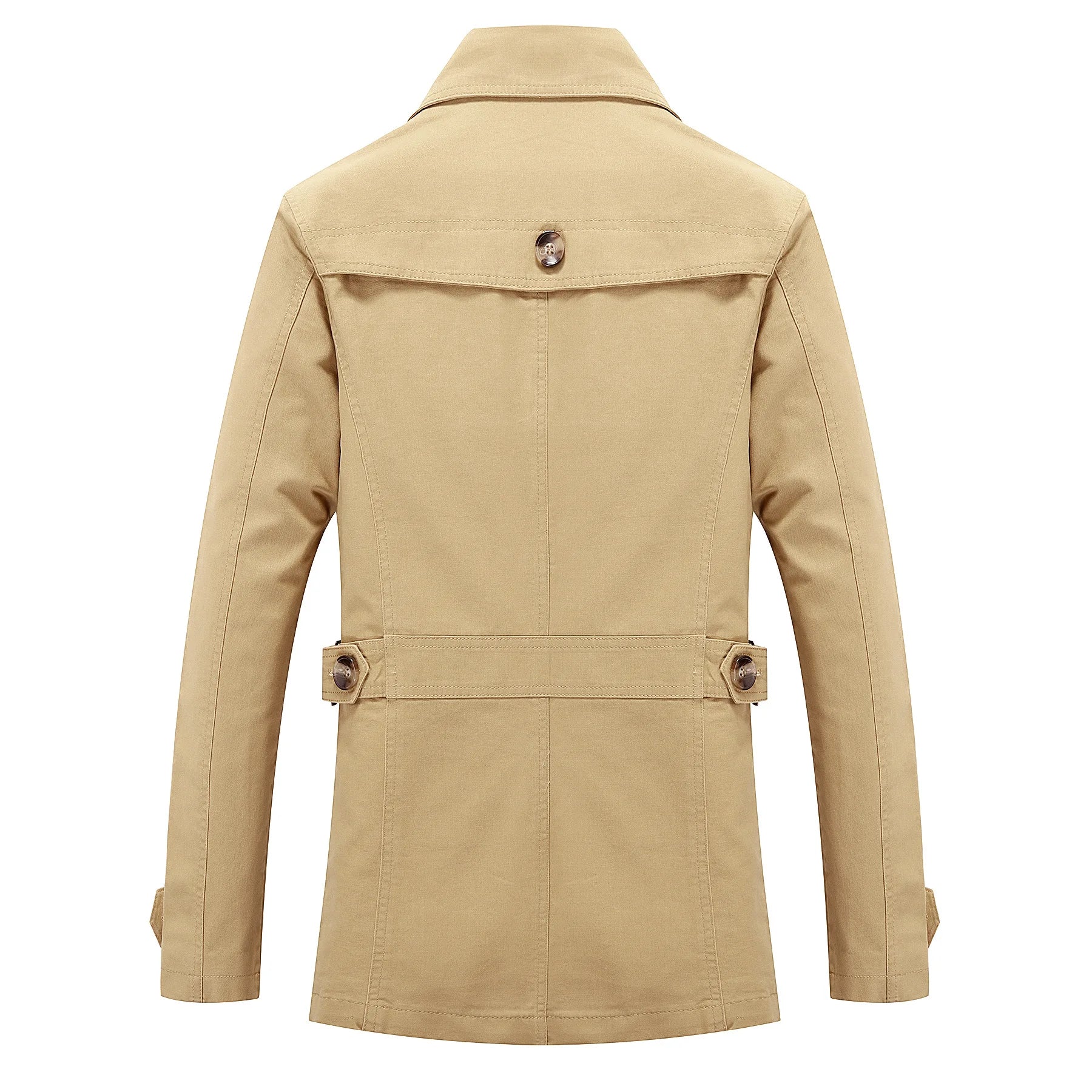 Men's Long Trench Coat Formal Classic Autumn Outerwear