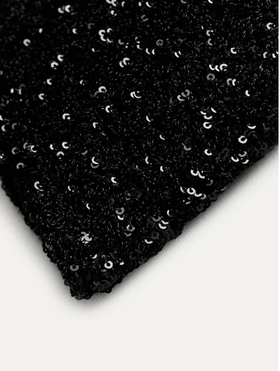 Womens Glitter Sequin Mini Dress Bodycon