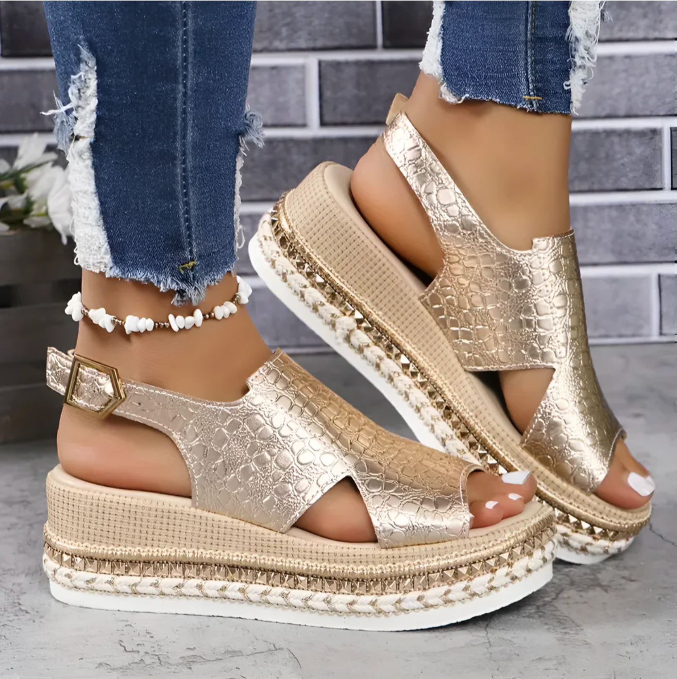 Orthopedic Metallic Sandals