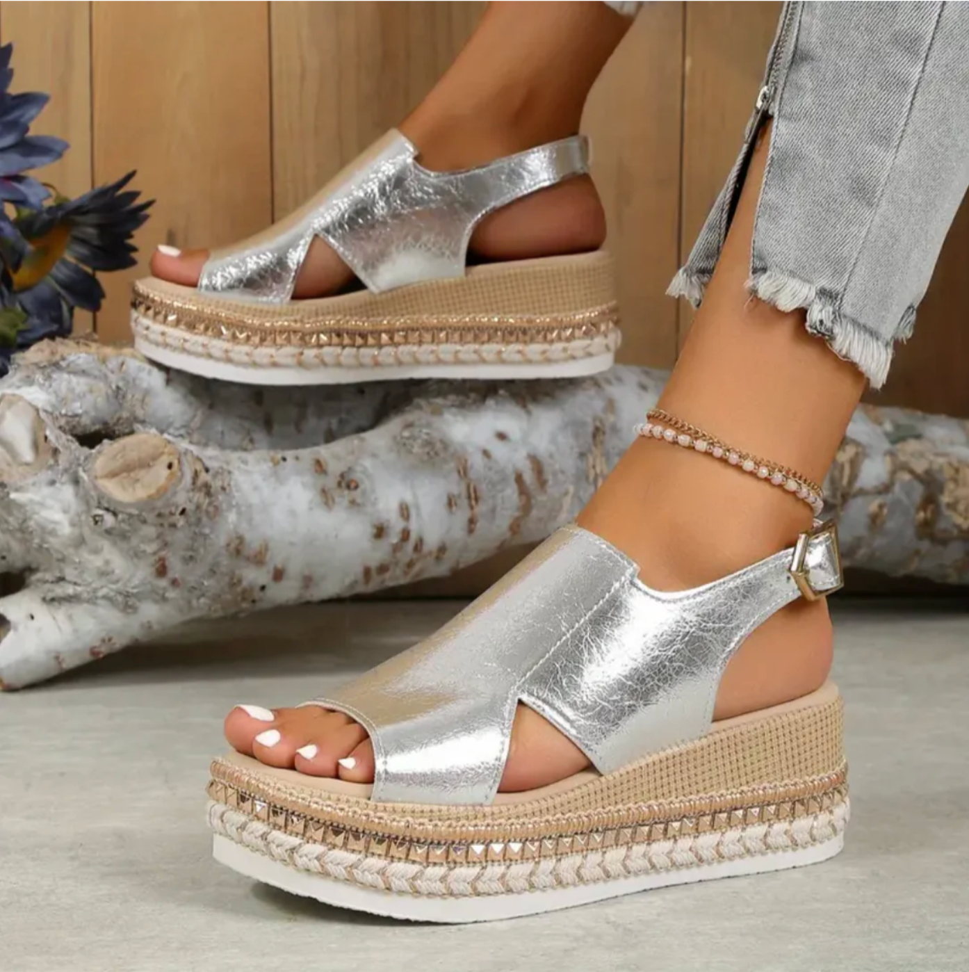 Orthopedic Metallic Sandals