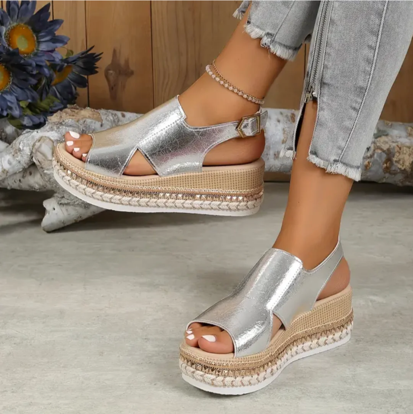 Orthopedic Metallic Sandals