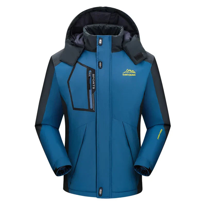 Men's Ski Jacket Hooded Sporty Winter Outerwear