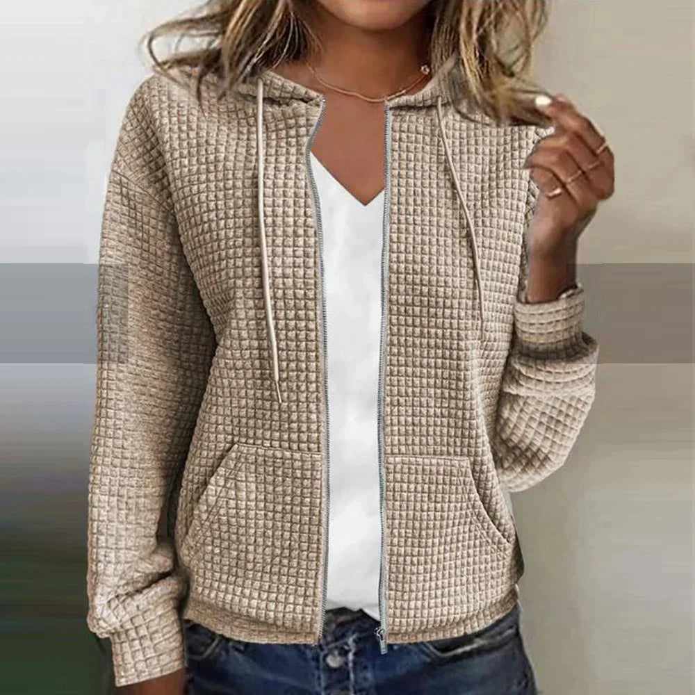 Women's Checked Jacket Water Repellent Casual Versatile Fall