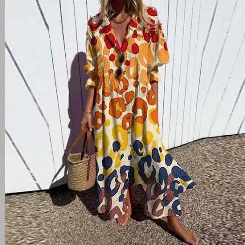 Boho Maxi Dress Lace Flowy