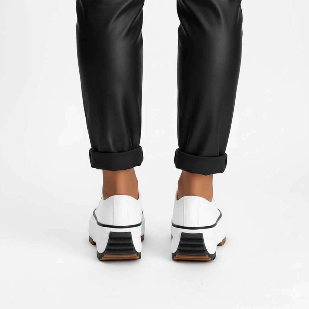 Womens Platform Canvas Sneakers