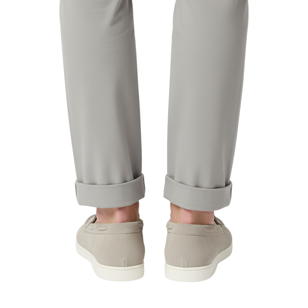 Mens Taupe Suede Loafers