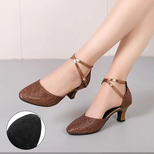 Glitter Heel Sandals 3.5cm