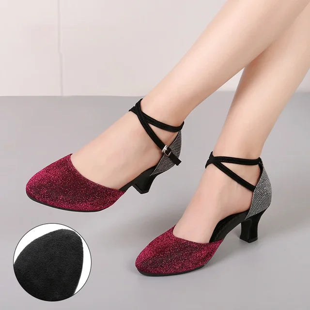 Glitter Heel Sandals 3.5cm