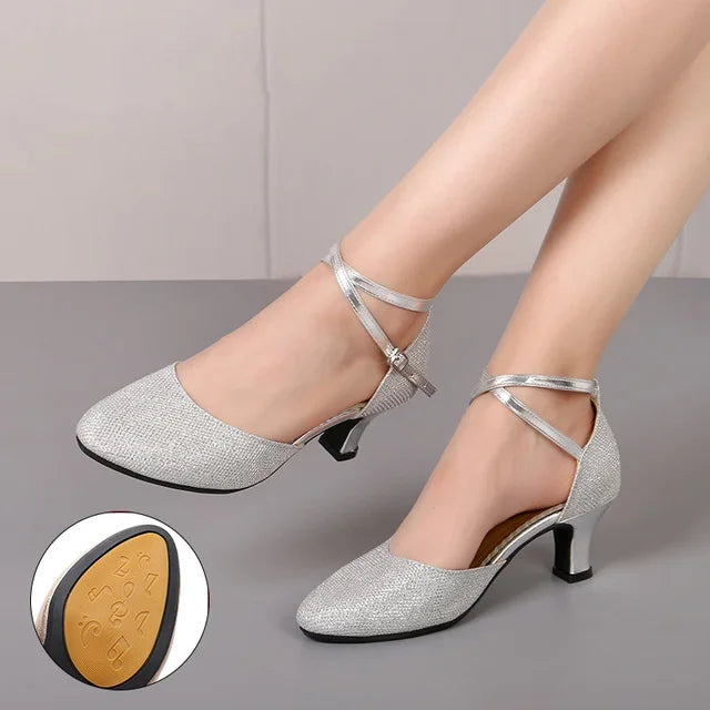 Glitter Heel Sandals 3.5cm
