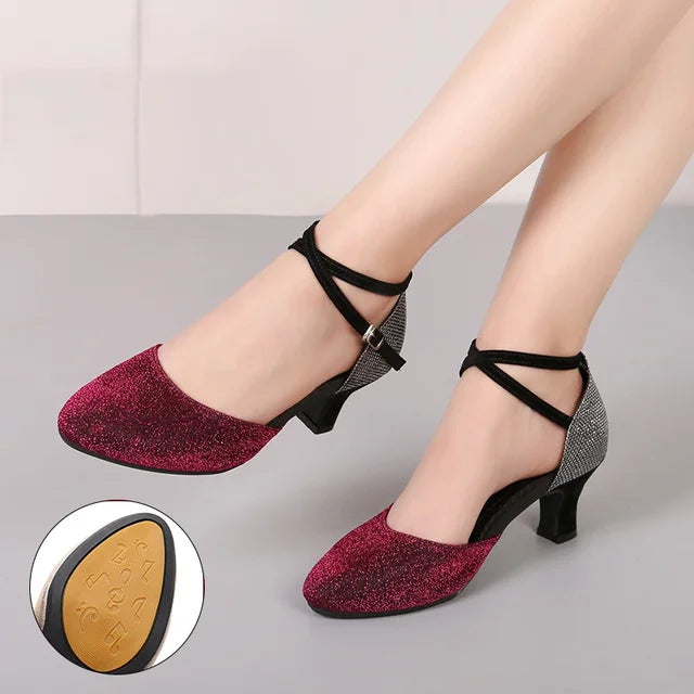 Glitter Heel Sandals 3.5cm