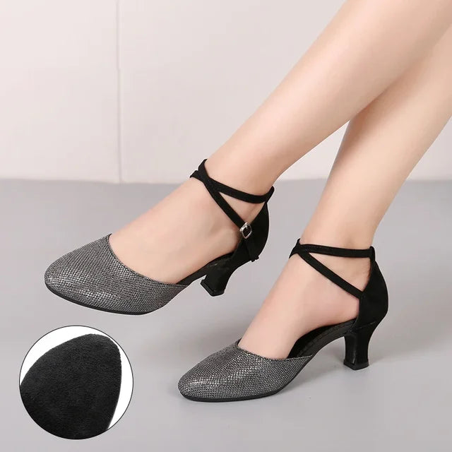 Glitter Heel Sandals 3.5cm