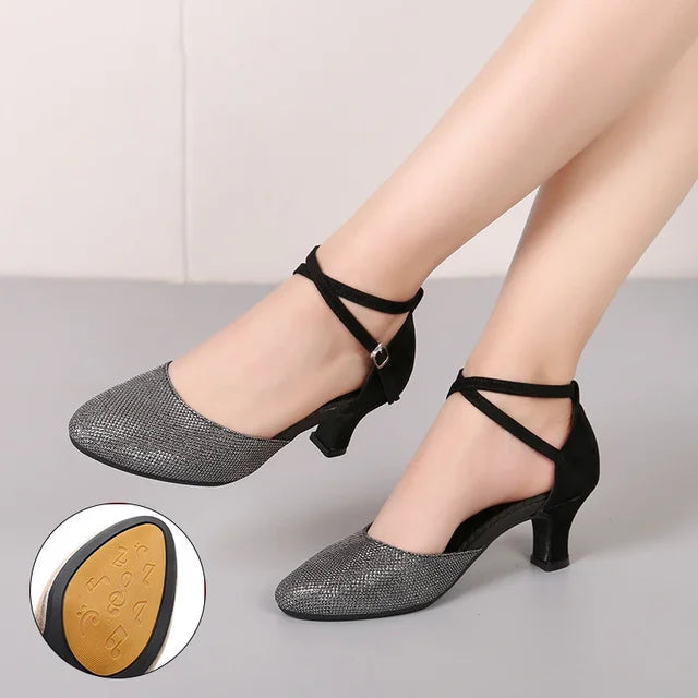 Glitter Heel Sandals 3.5cm