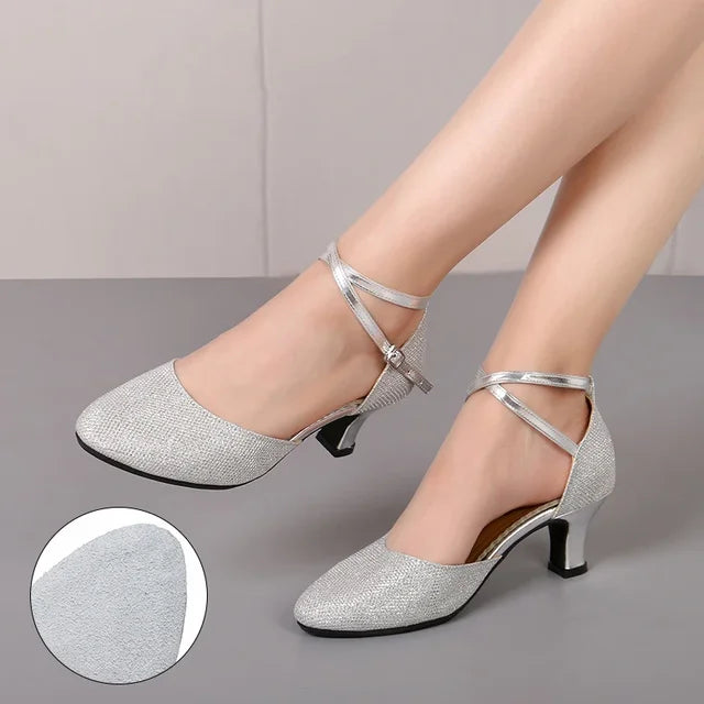 Glitter Heel Sandals 3.5cm