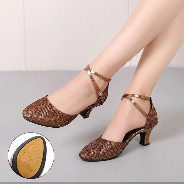Glitter Heel Sandals 3.5cm