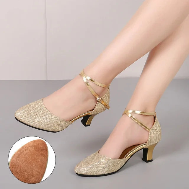 Glitter Heel Sandals 3.5cm
