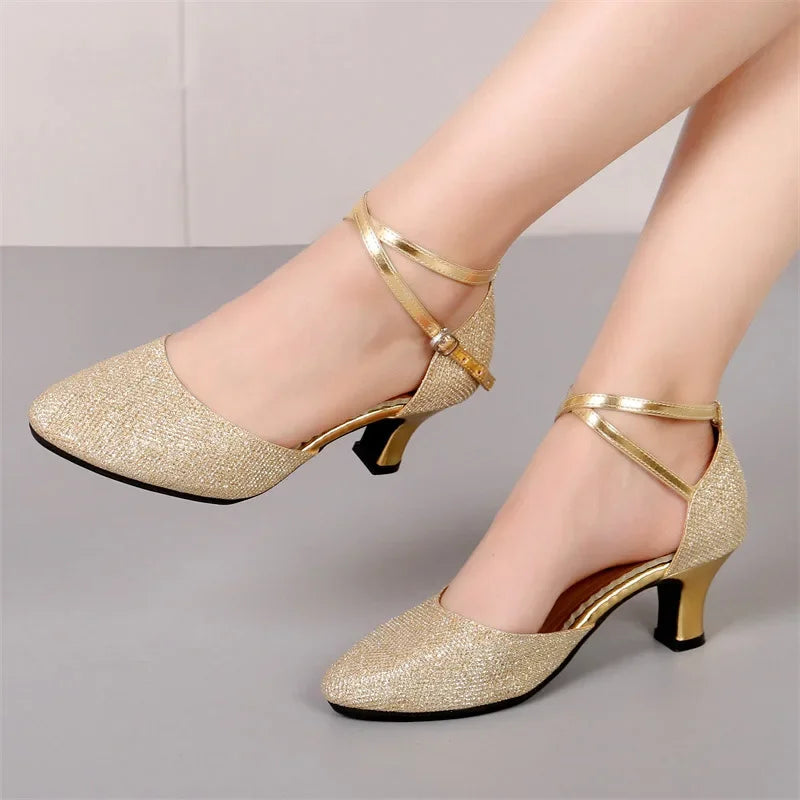 Glitter Heel Sandals 3.5cm