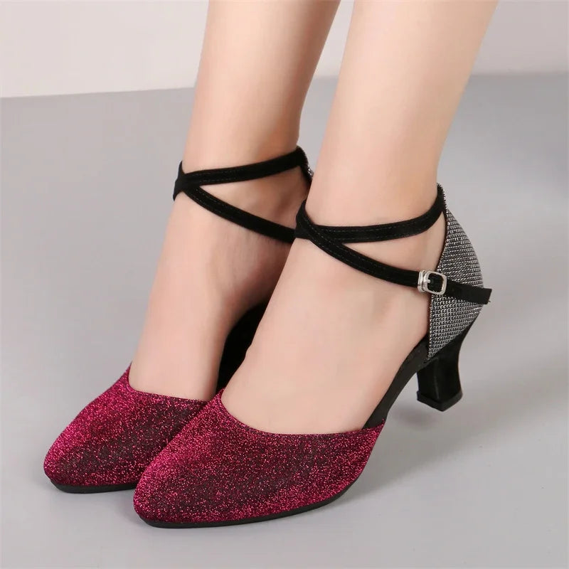 Glitter Heel Sandals 3.5cm