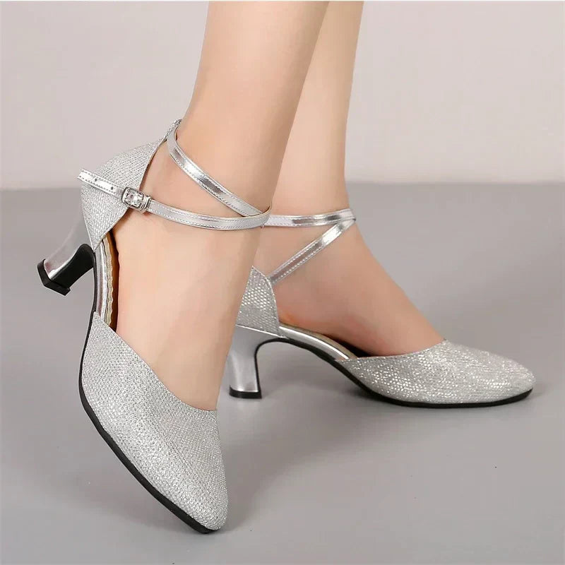 Glitter Heel Sandals 3.5cm
