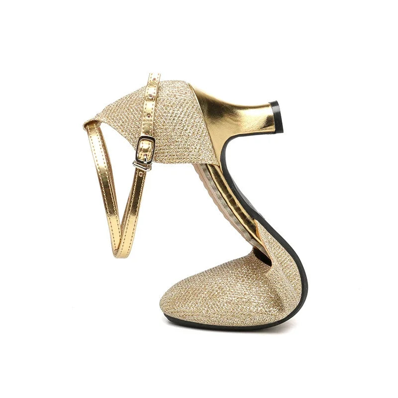 Glitter Heel Sandals 3.5cm