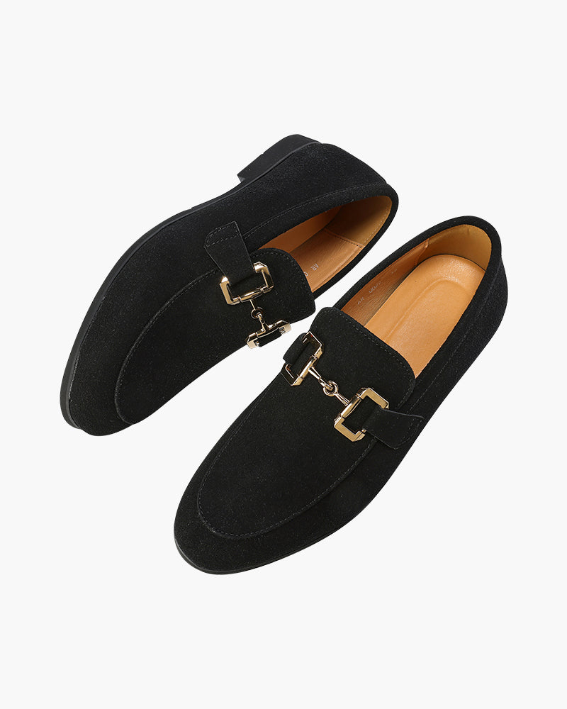 Mens Suede Loafer Metal Detail Two Color