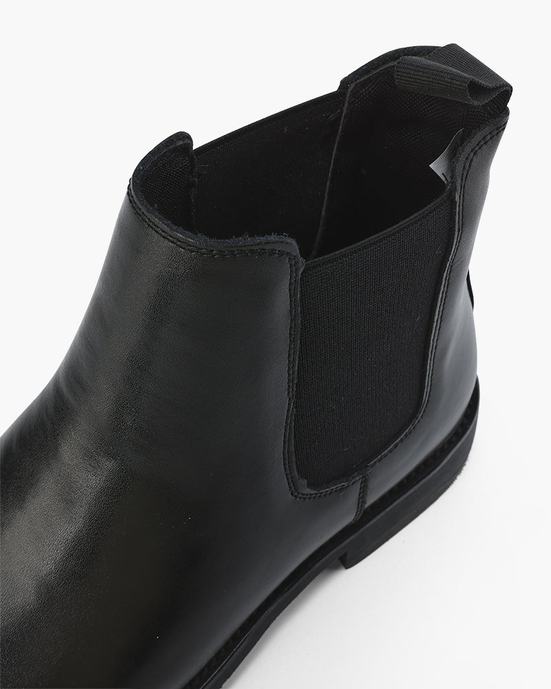 Mens Chelsea Boot Leather Elastic Side Five Color