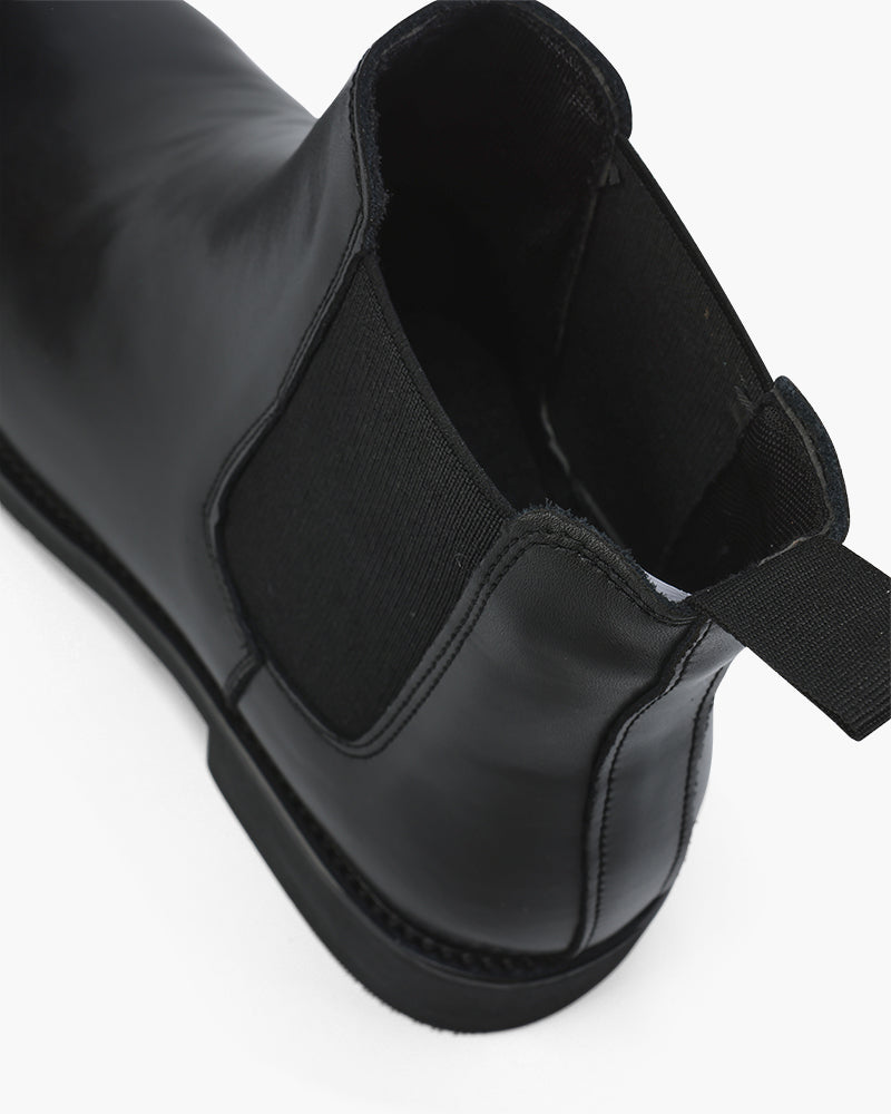 Mens Chelsea Boot Leather Elastic Side Five Color