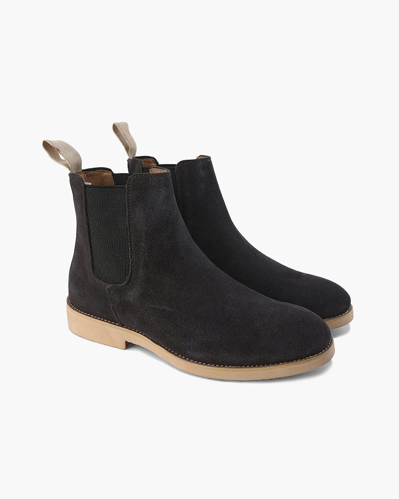 Mens Chelsea Boot Leather Elastic Side Five Color