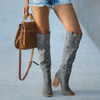 Western Ankle Boots Suede Block Heel Urban Cowgirl Chic