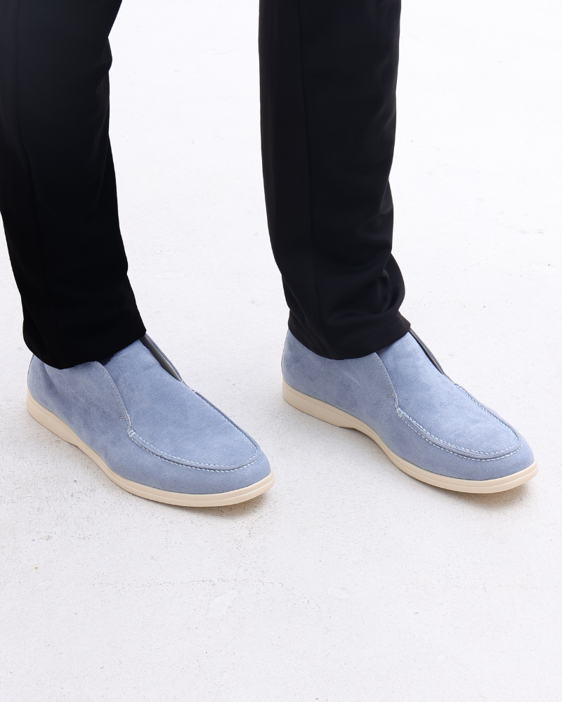 Mens Mid Cut Suede Loafer Slip On Five Color
