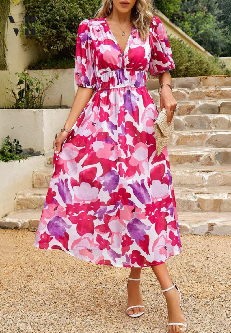 Floral Dress Relaxed Fit Summer