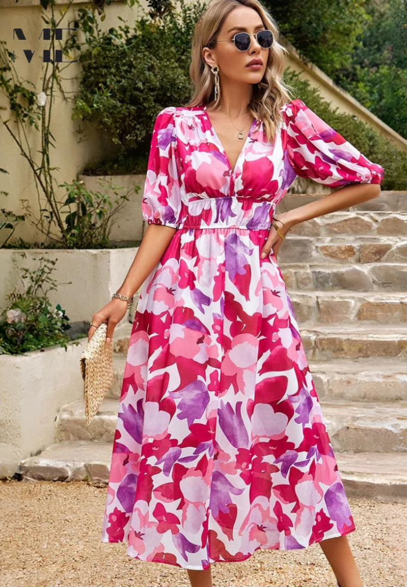 Floral Dress Relaxed Fit Summer