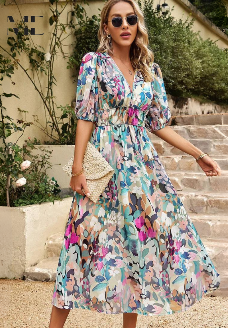Floral Dress Relaxed Fit Summer