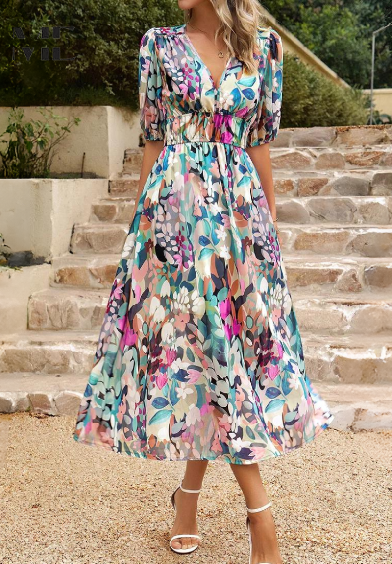 Floral Dress Relaxed Fit Summer
