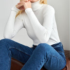 Turtleneck Sweater High Collar Soft Knit Winter Women's