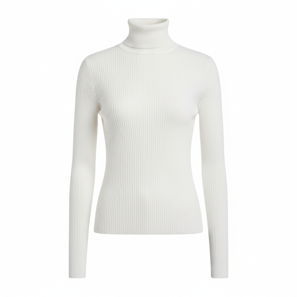 Turtleneck Sweater High Collar Soft Knit Winter Women's