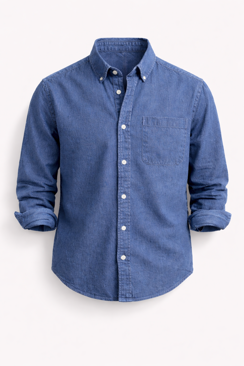 Mens Polyester Shirt Long Sleeve Five Color Seven Size